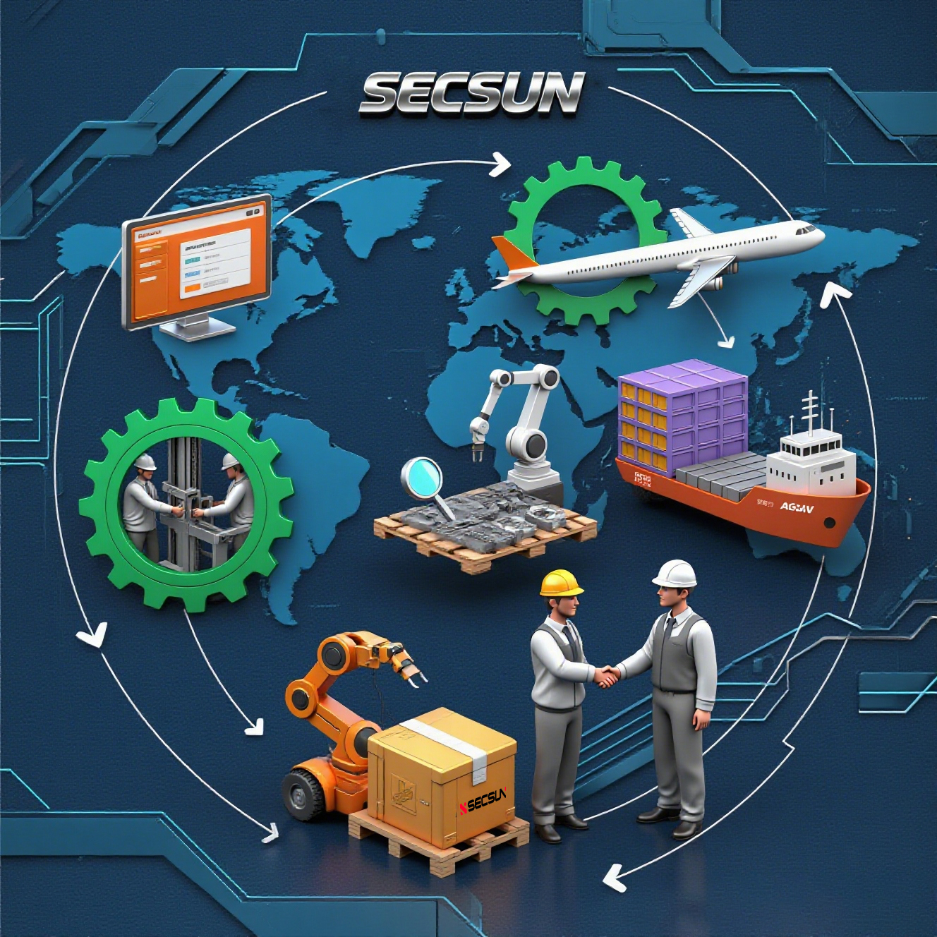 SECSUN Machinery Product Delivery Process: From Order to Global Customers​